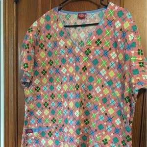 Dickies all cotton scrub top 2x no back ties